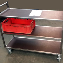 Plateauwagen – Design Wagen mit 3 Etagen – Edelstahl