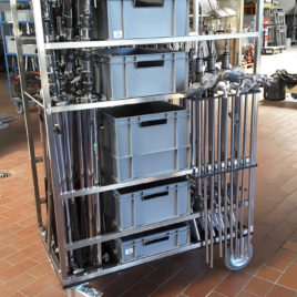 Stativ Wagen mit 6 Kästen – filmequipment cart